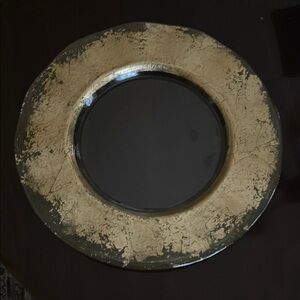 Elegant glass, gold rimmed Charger Plate (8 available)